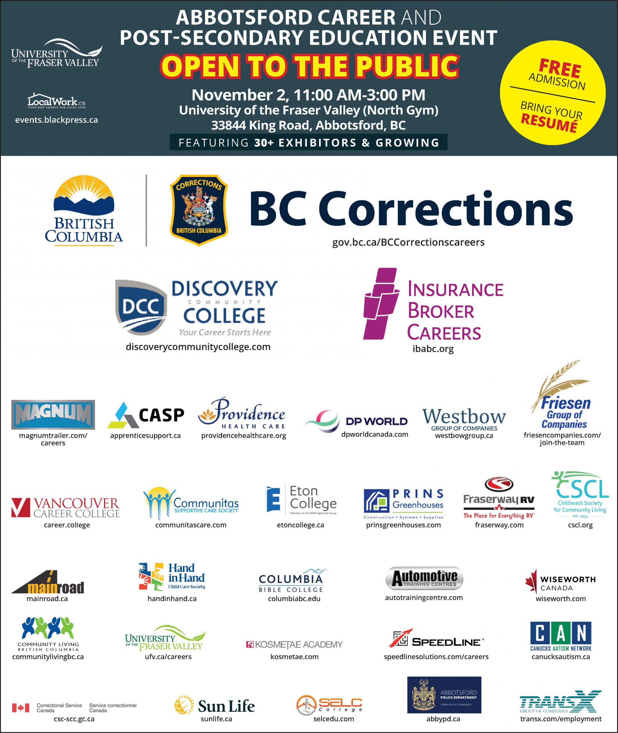 Abbotsford Career and PostSecondary Education Event Tourism Abbotsford